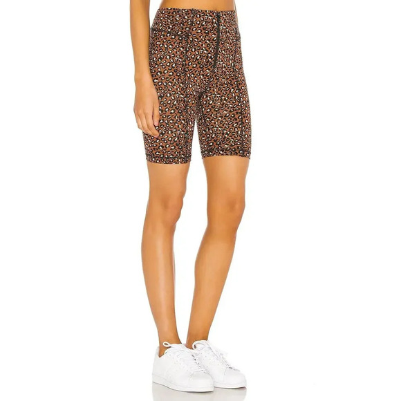 Free People Lucky Strike Bike Short Brown Leopard Print Size S - Picture 4 of 10
